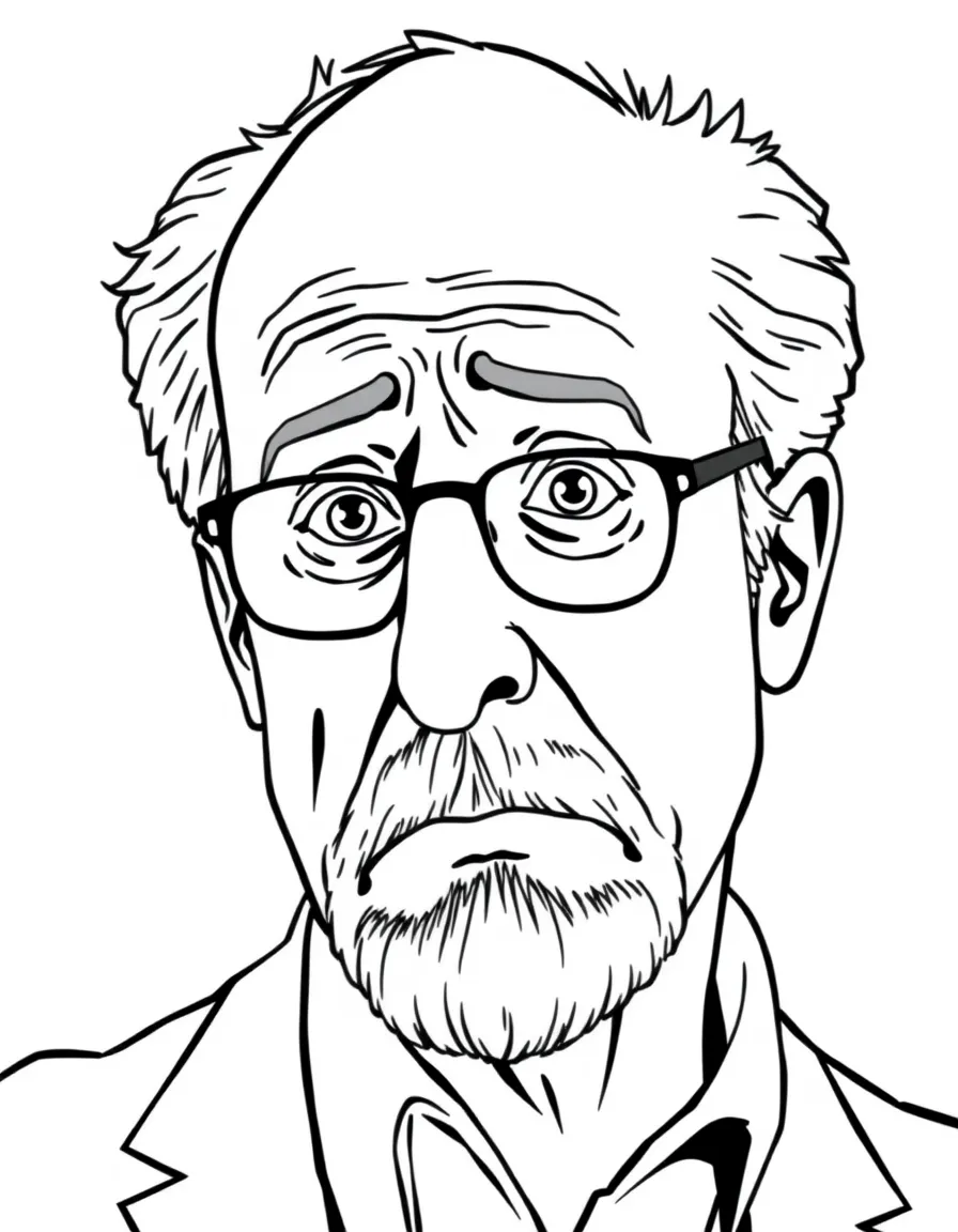Larry David with a confused look