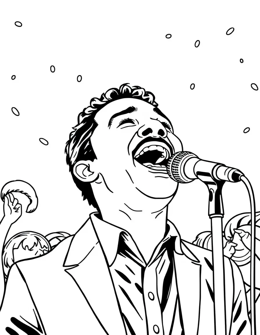 Lin-Manuel Miranda singing passionately