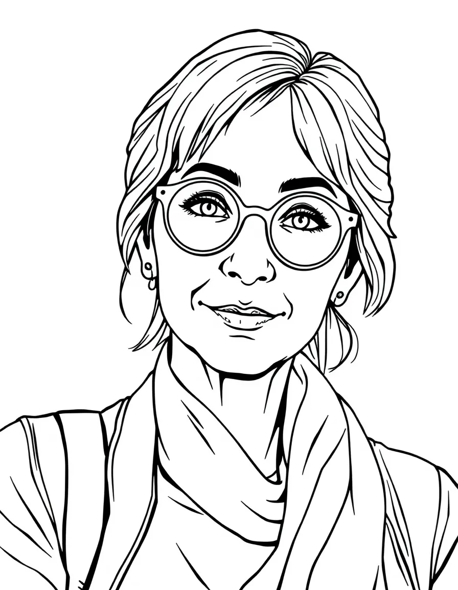 J.K. Rowling with her famous glasses