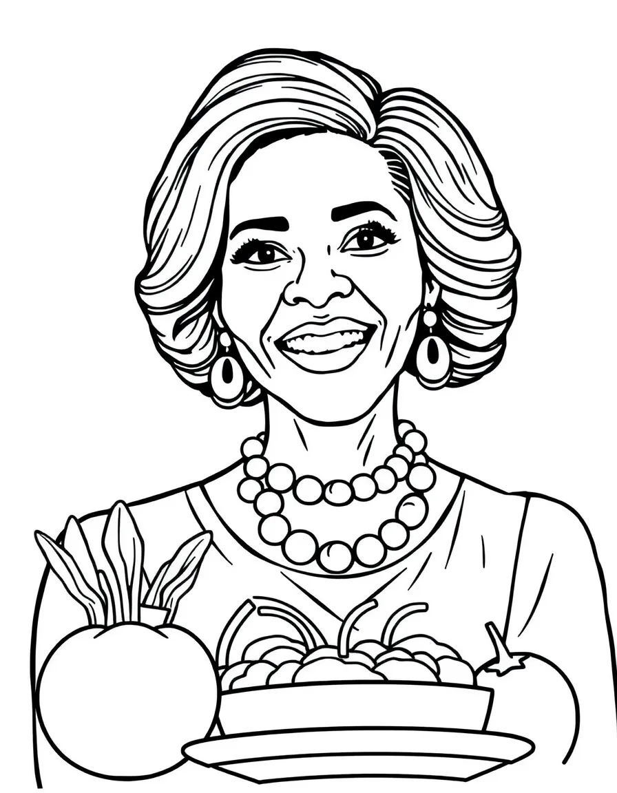 Michelle Obama encouraging healthy eating