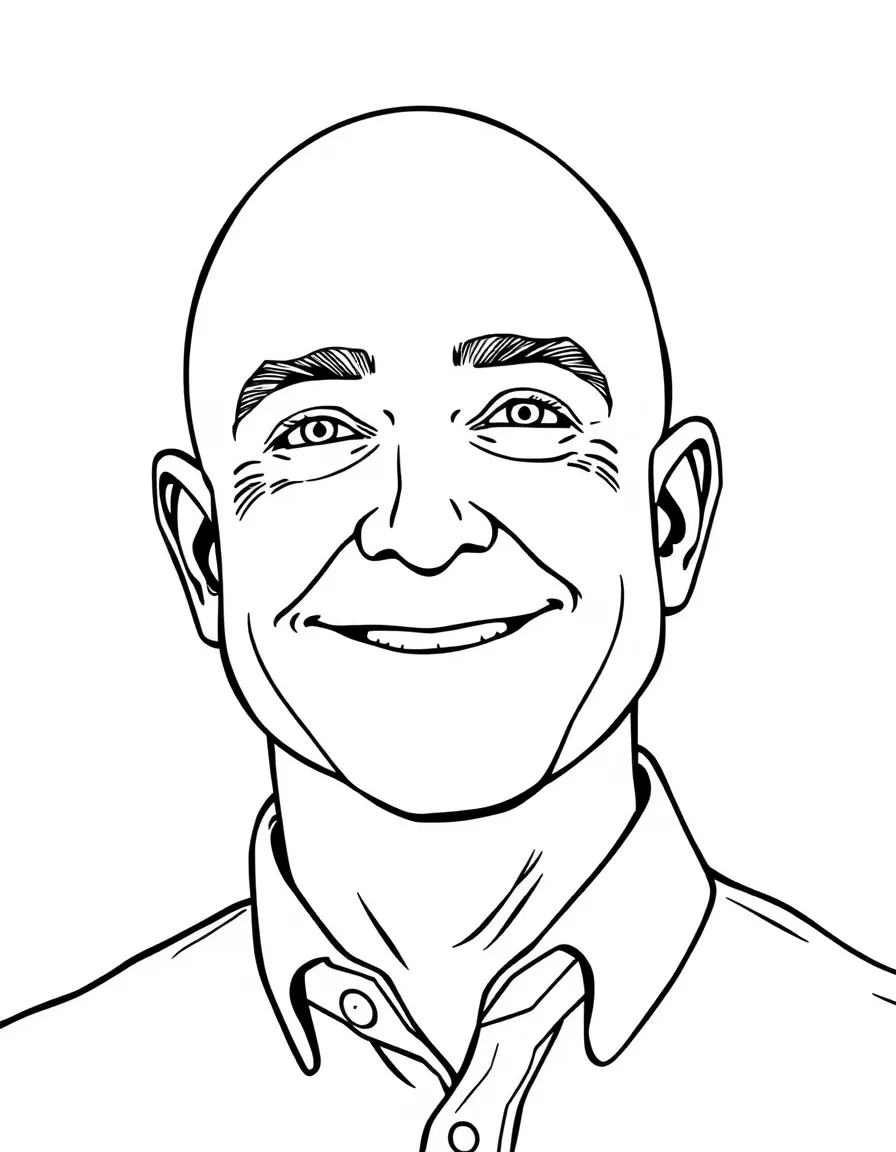 Jeff Bezos with a smiling face