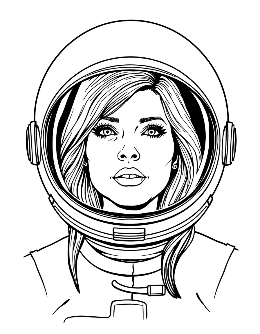 Sandra Bullock in a space helmet