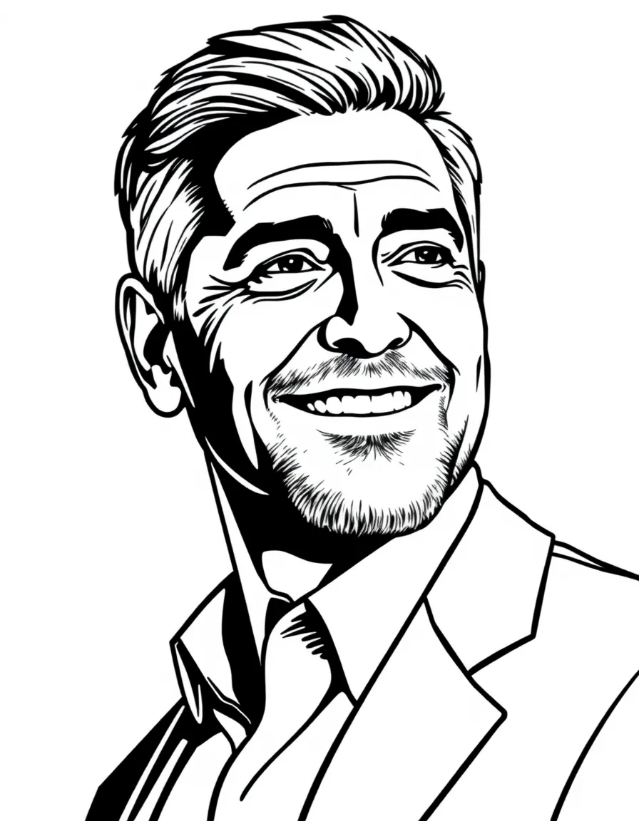 George Clooney giving a charming smile