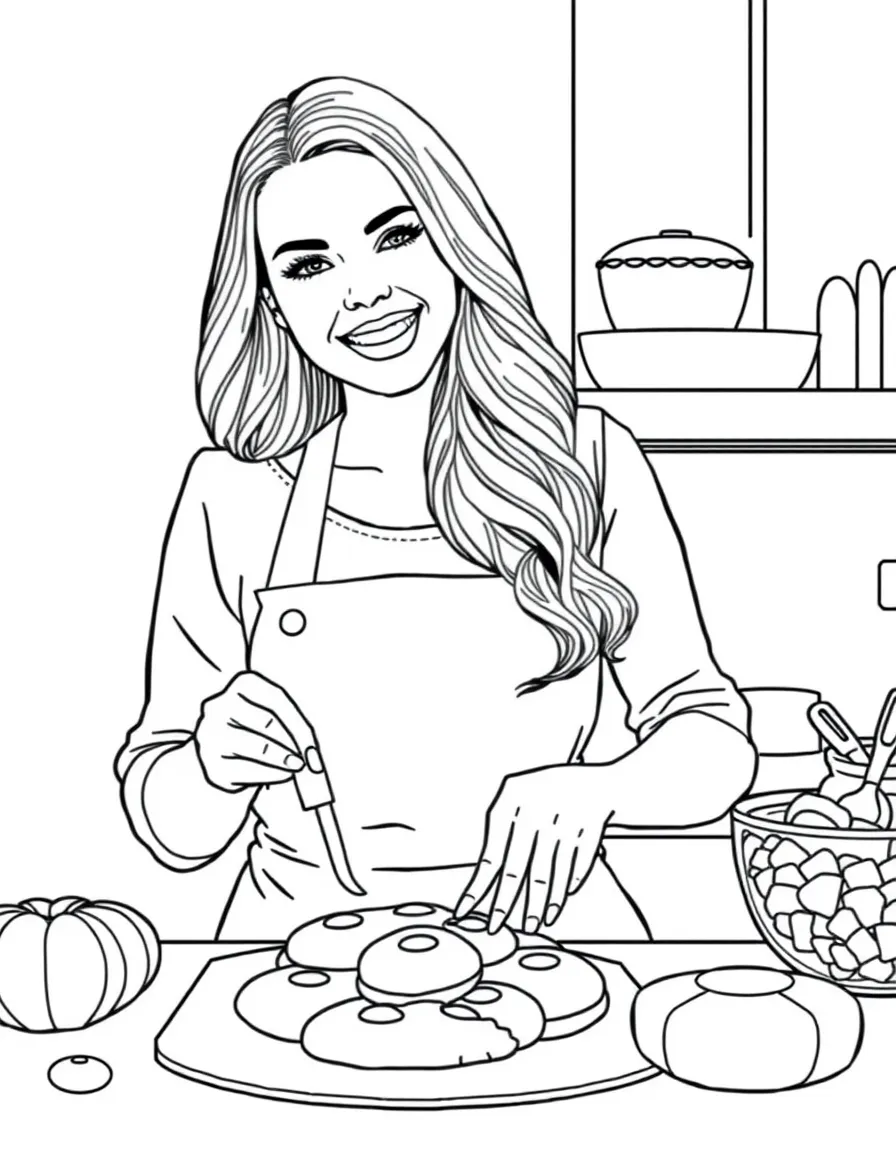 Chrissy Teigen baking cookies