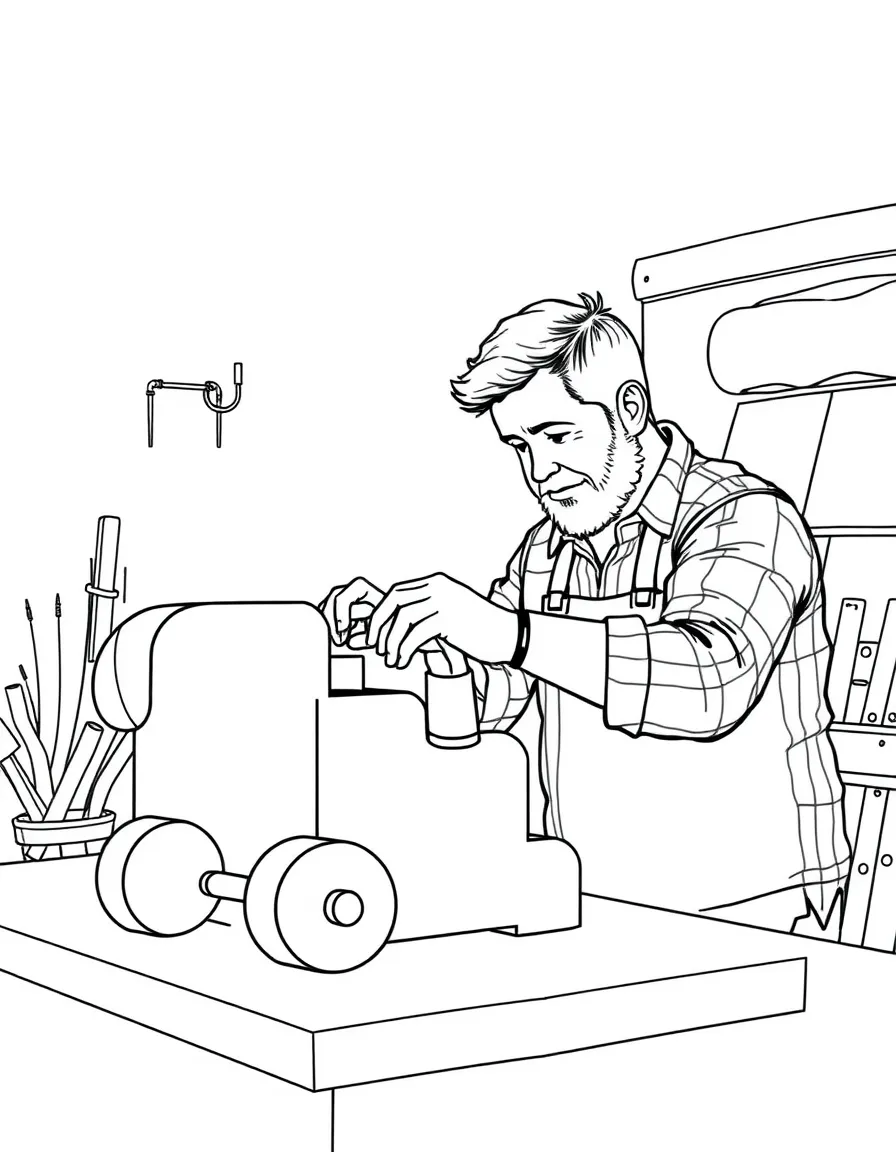 Chip Gaines building a wooden toy
