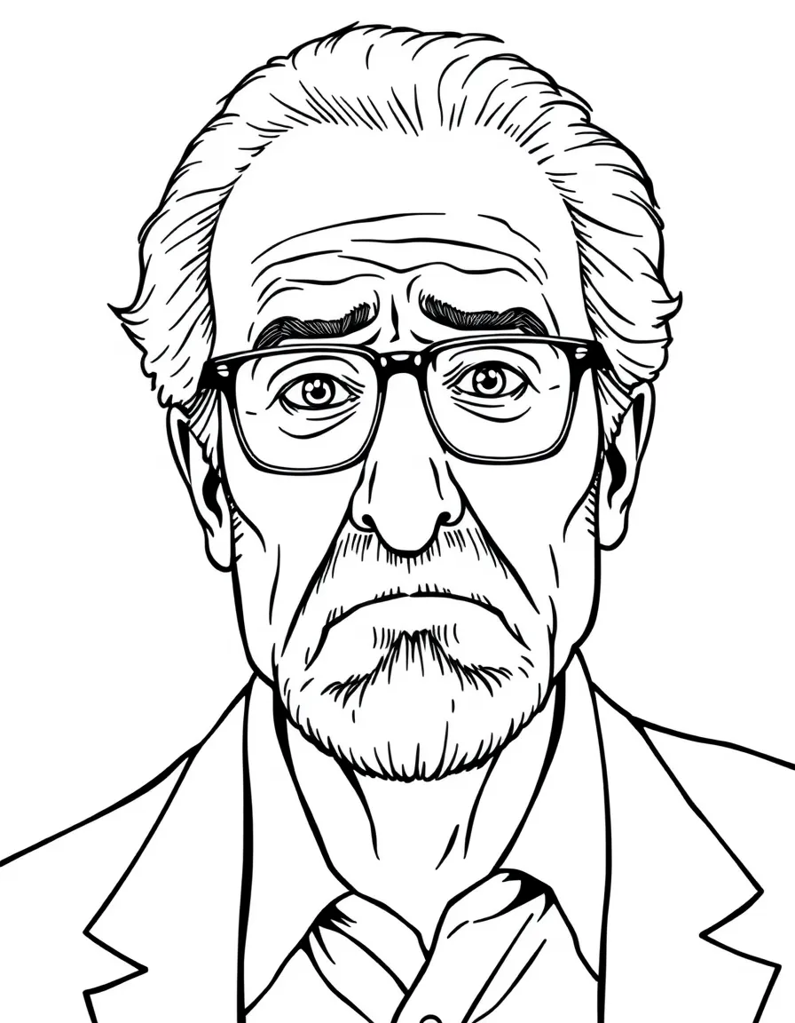 Larry David looking grumpy in a funny way