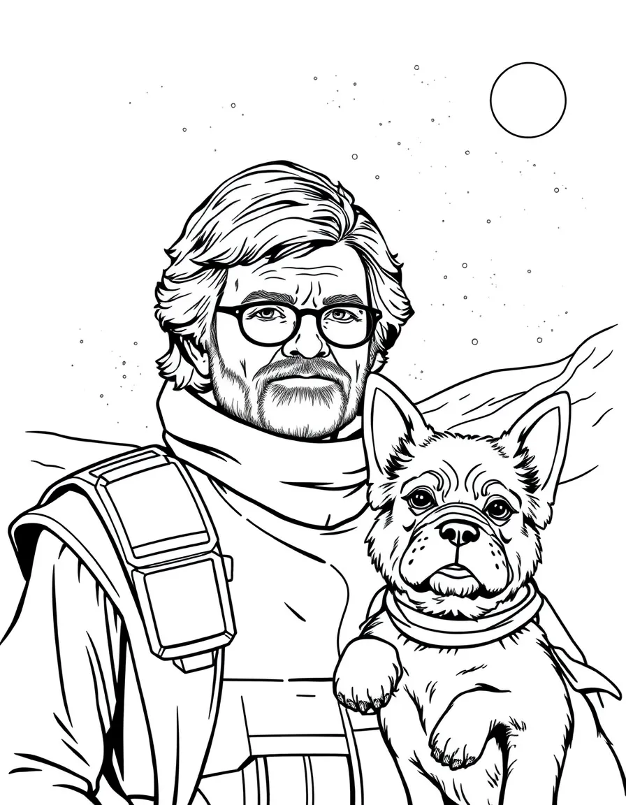 George Lucas with a space dog