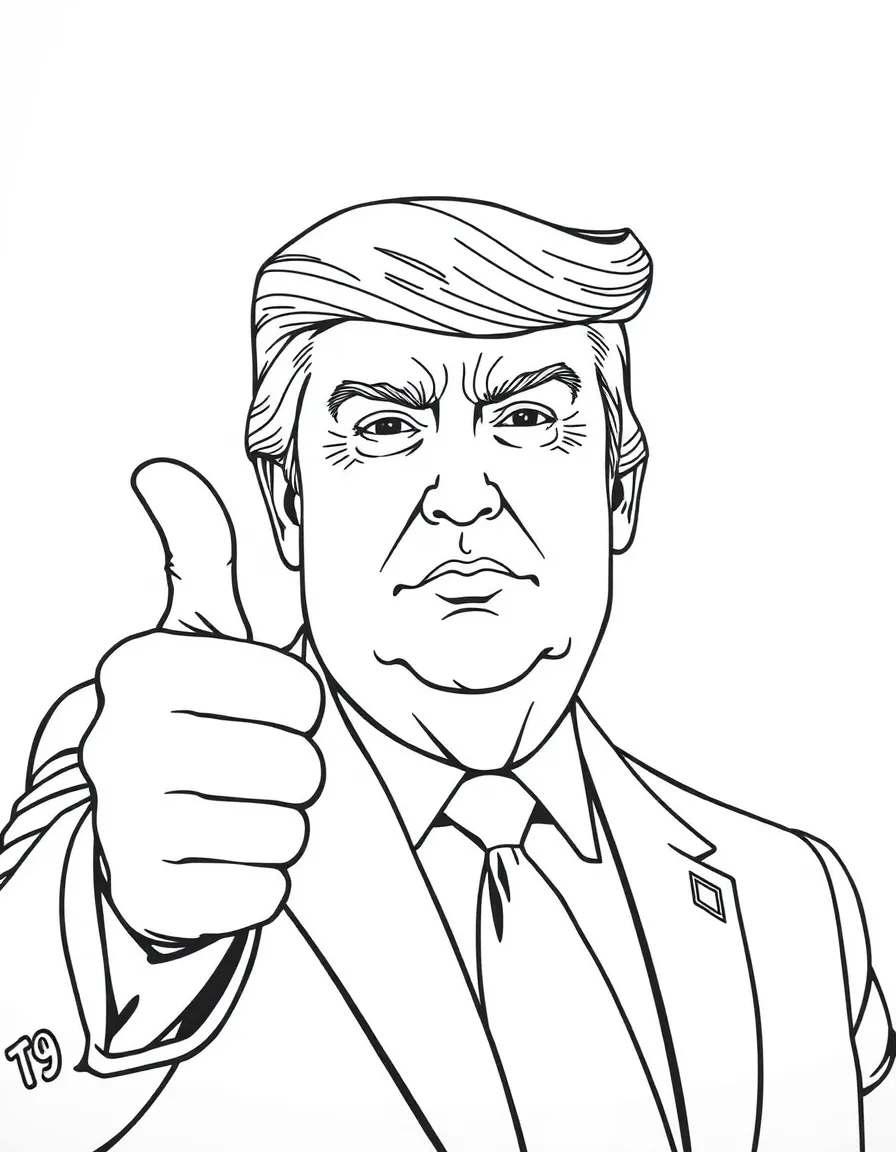 Donald Trump giving a thumbs up