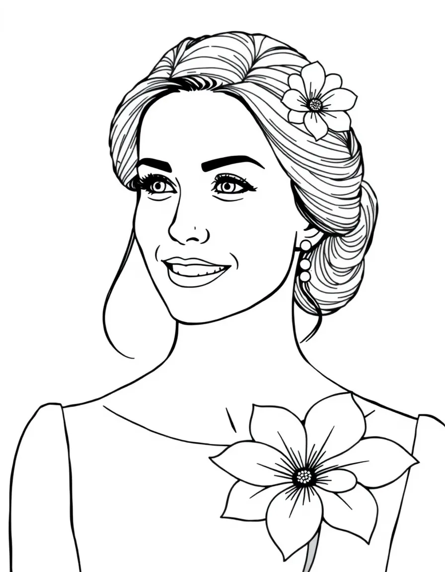 Kate Middleton with a pretty flower