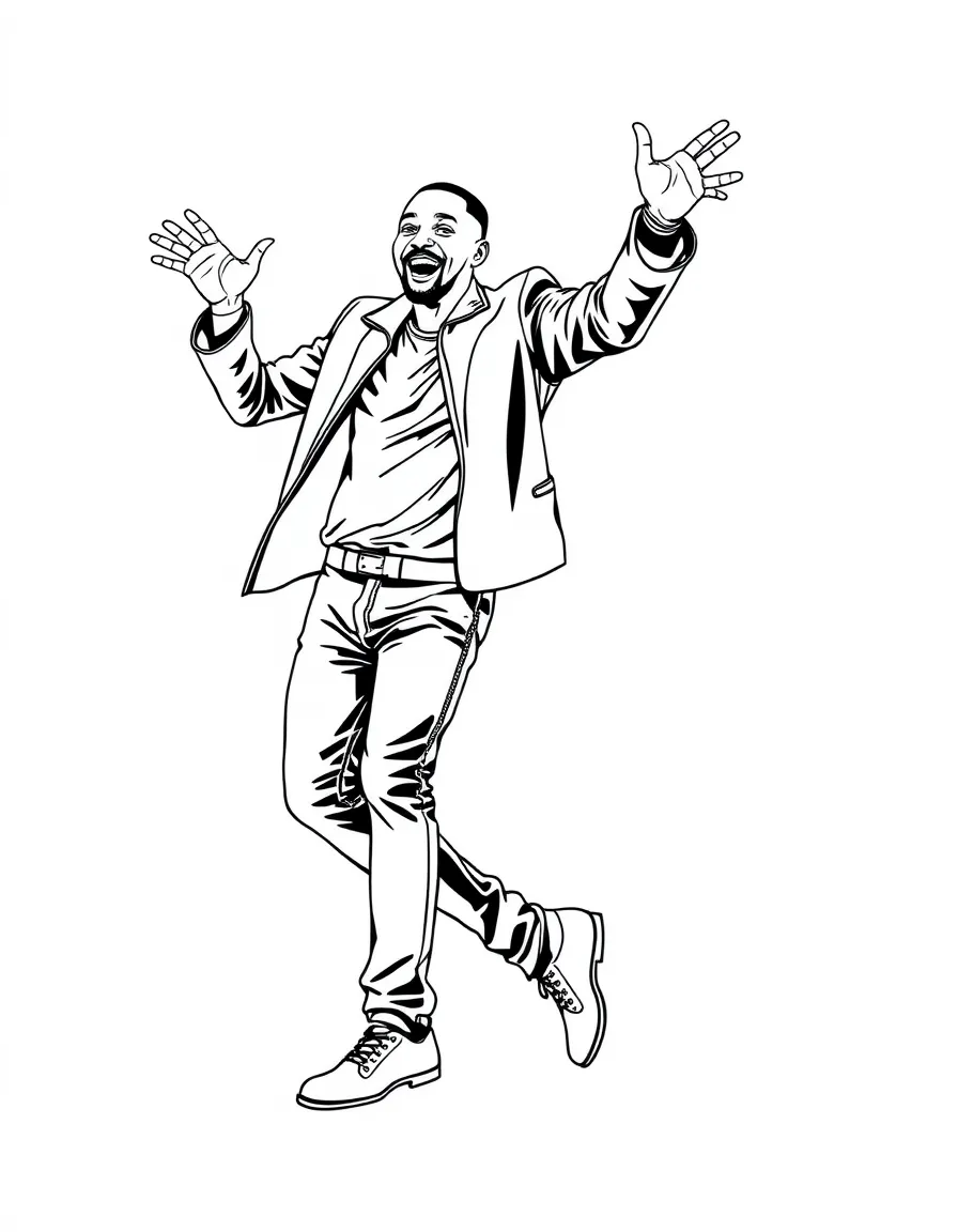 Will Smith dancing with joy