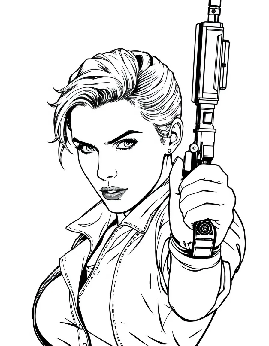 Scarlett Johansson ready for action