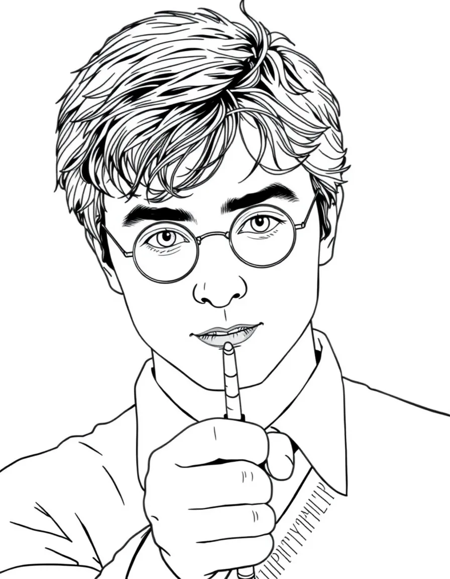 Daniel Radcliffe with a wand