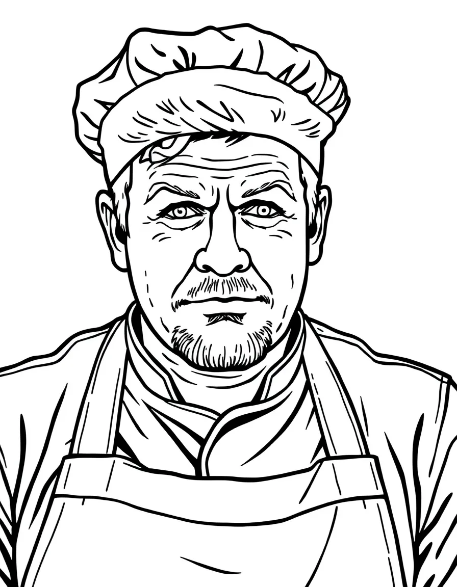 Gordon Ramsay with a chef's hat