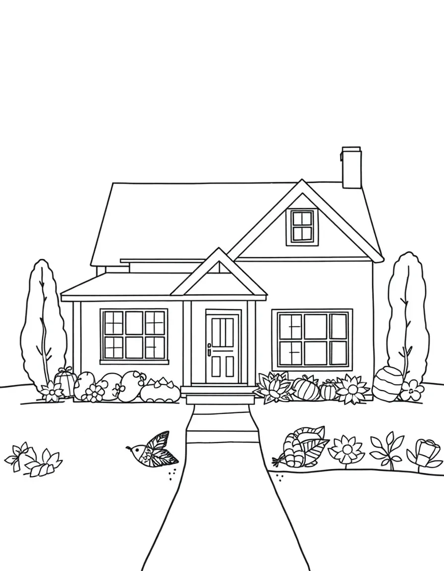 Joanna Gaines drawing a house