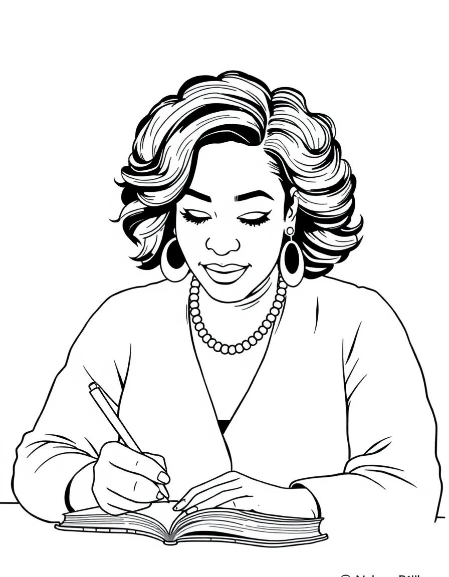 Shonda Rhimes writing a story