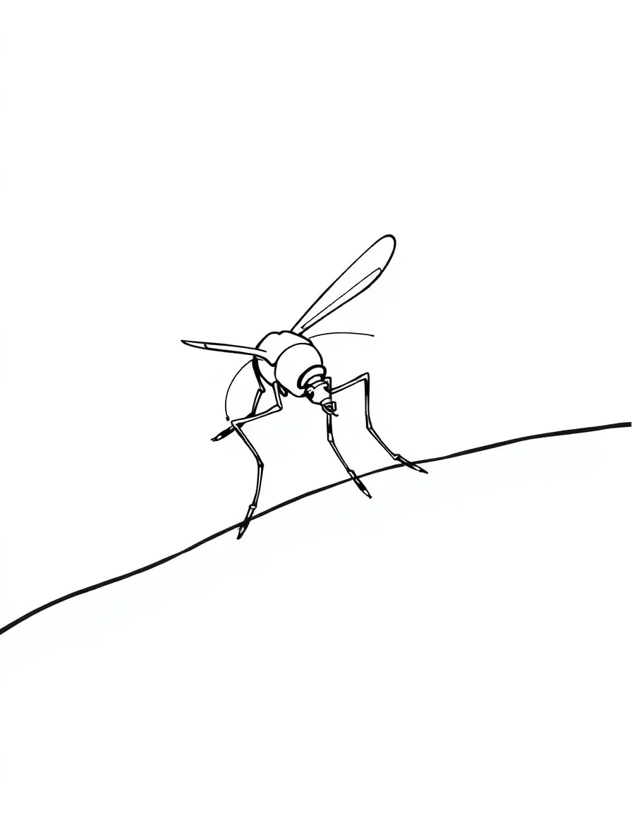 A mosquito lands on a person