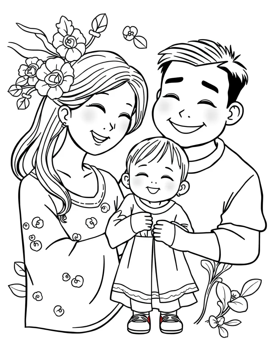 Asian American family