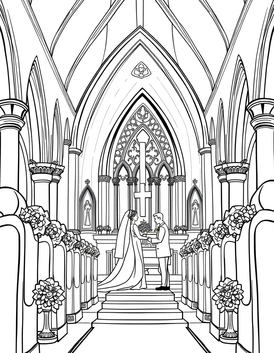 A wedding in a church