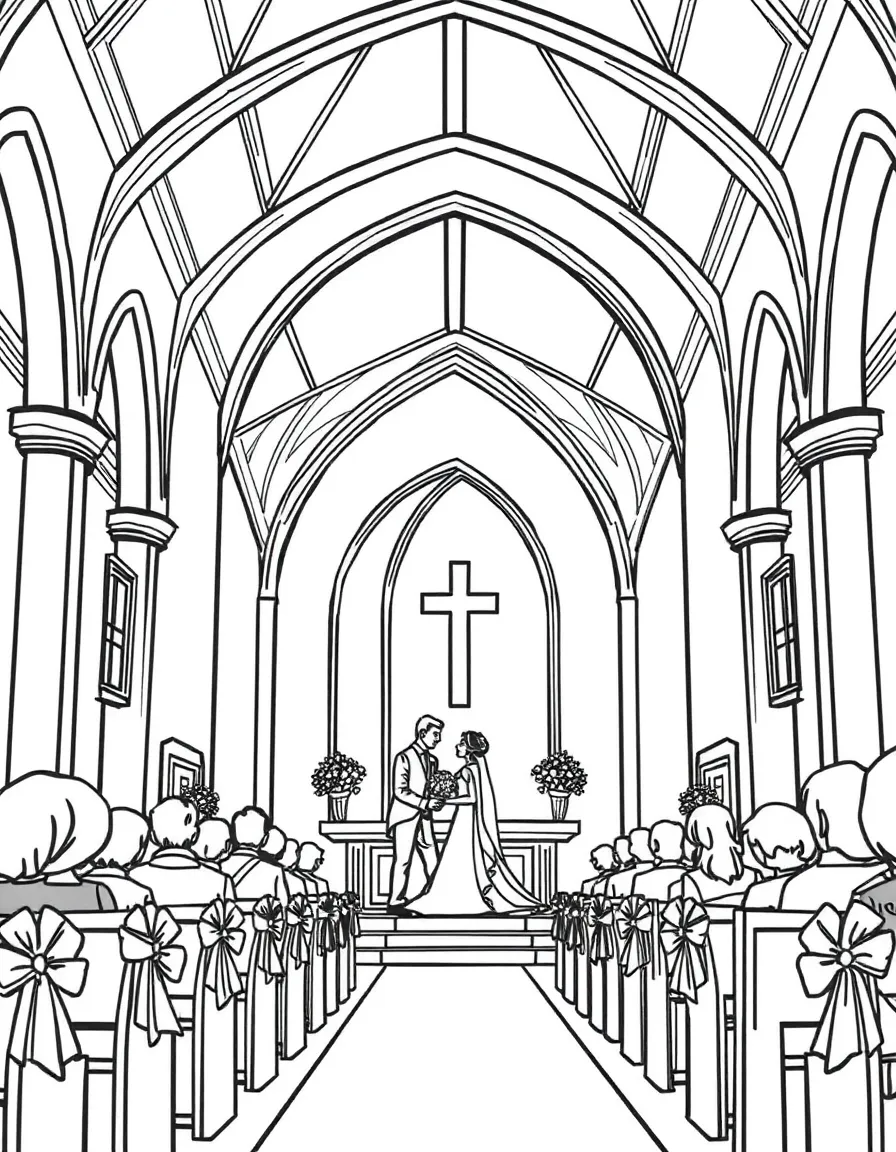 A wedding in a church