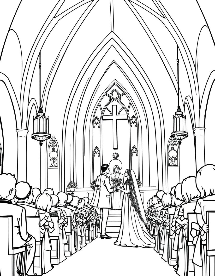 A wedding in a church