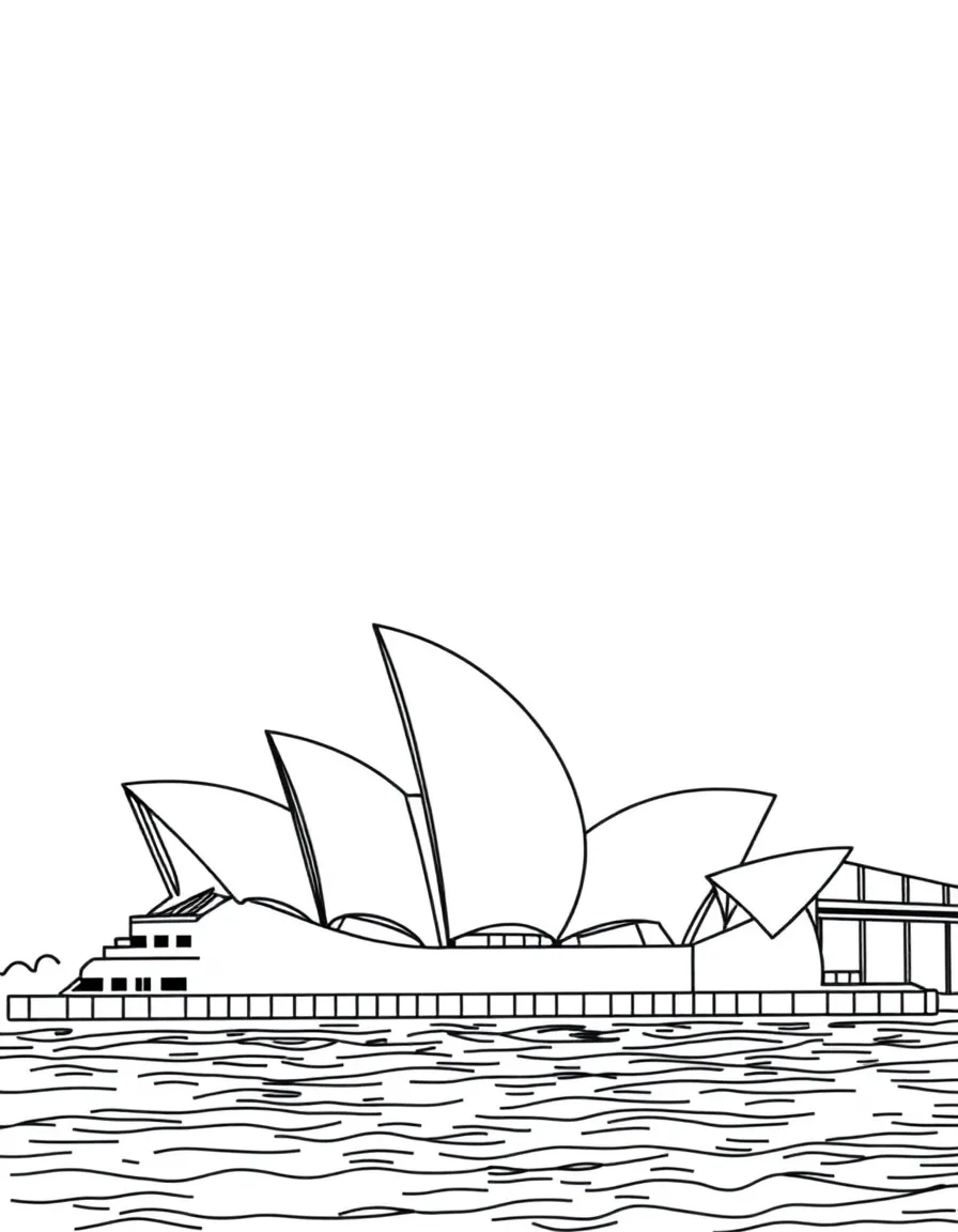 Sydney Opera House with harbor bridge