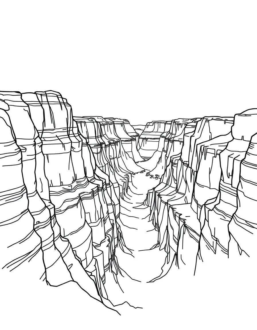 Grand Canyon layered rock formations