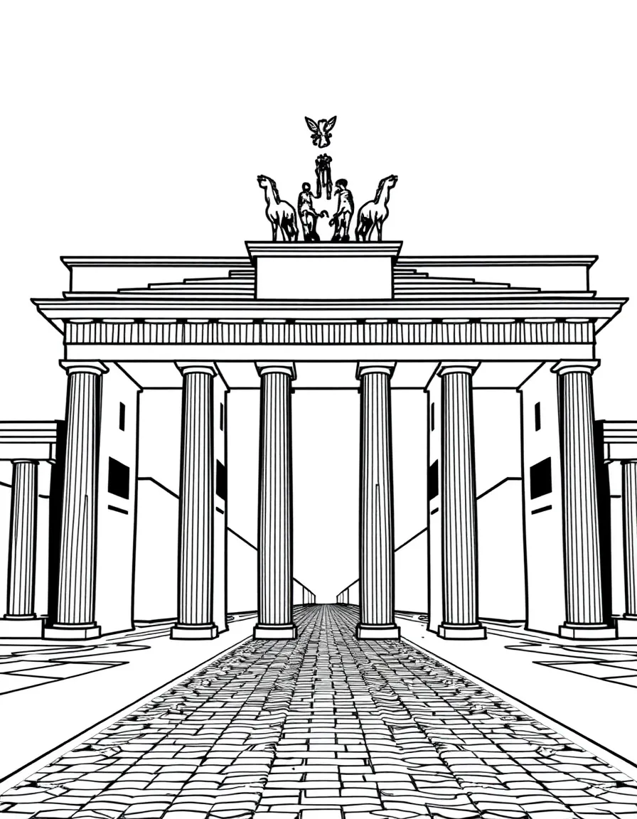 Berlin Brandenburg Gate with columns