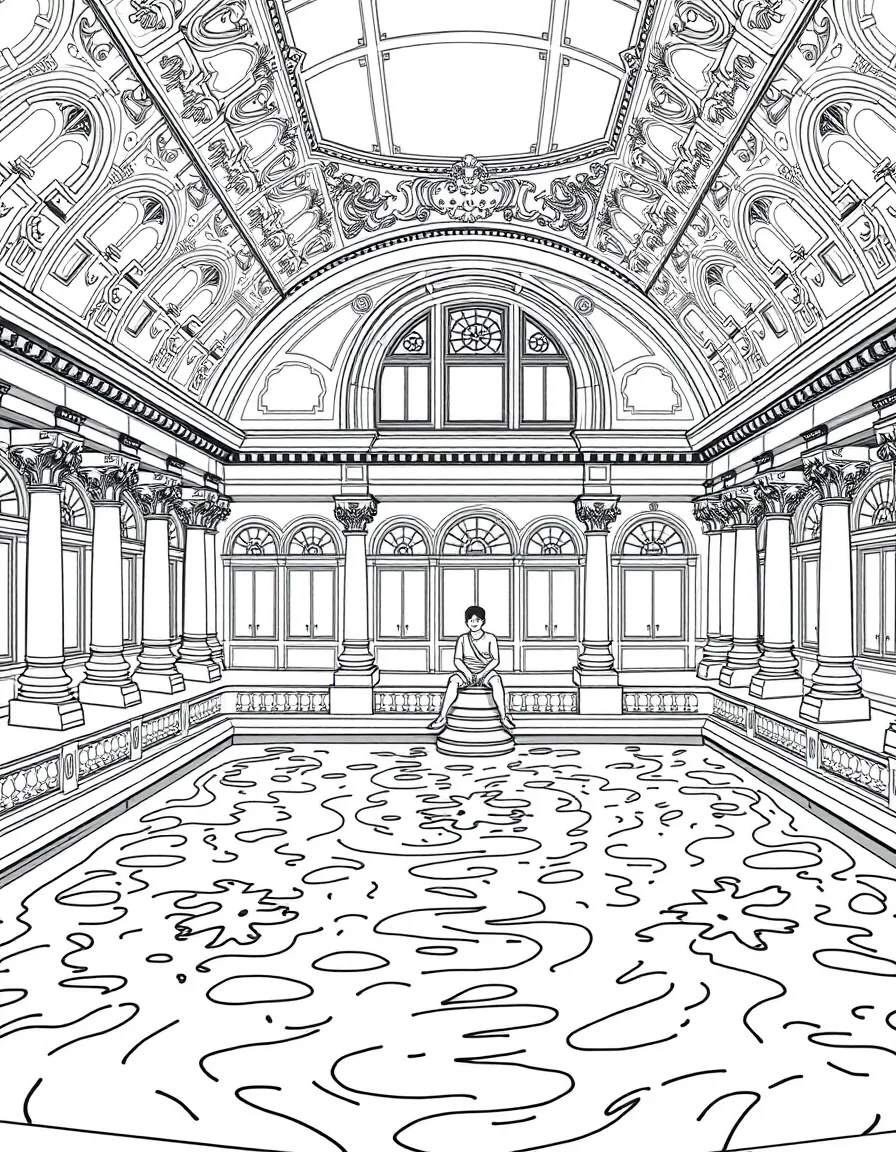 Budapest thermal baths with ornate architecture
