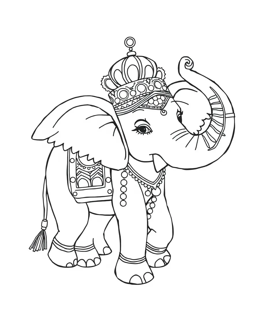India elephant decorated for celebration