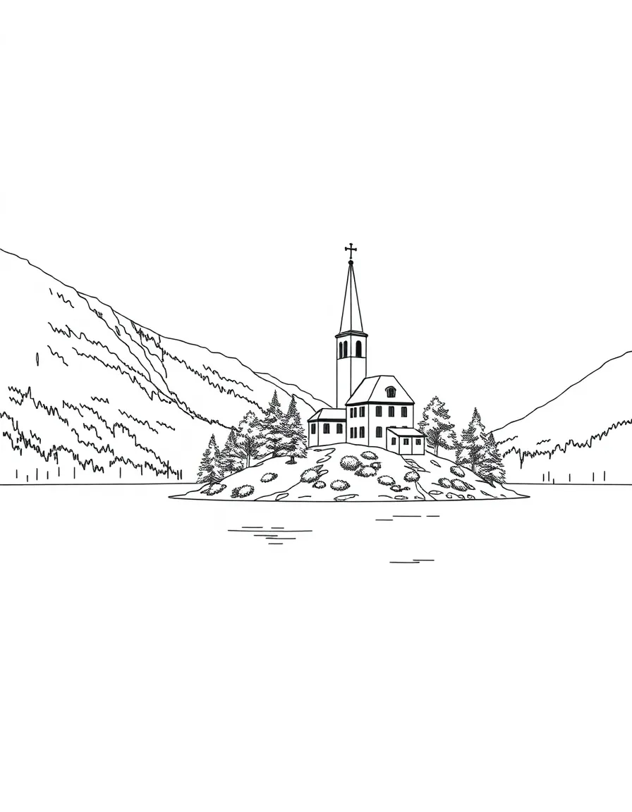Slovenia Lake Bled church on island