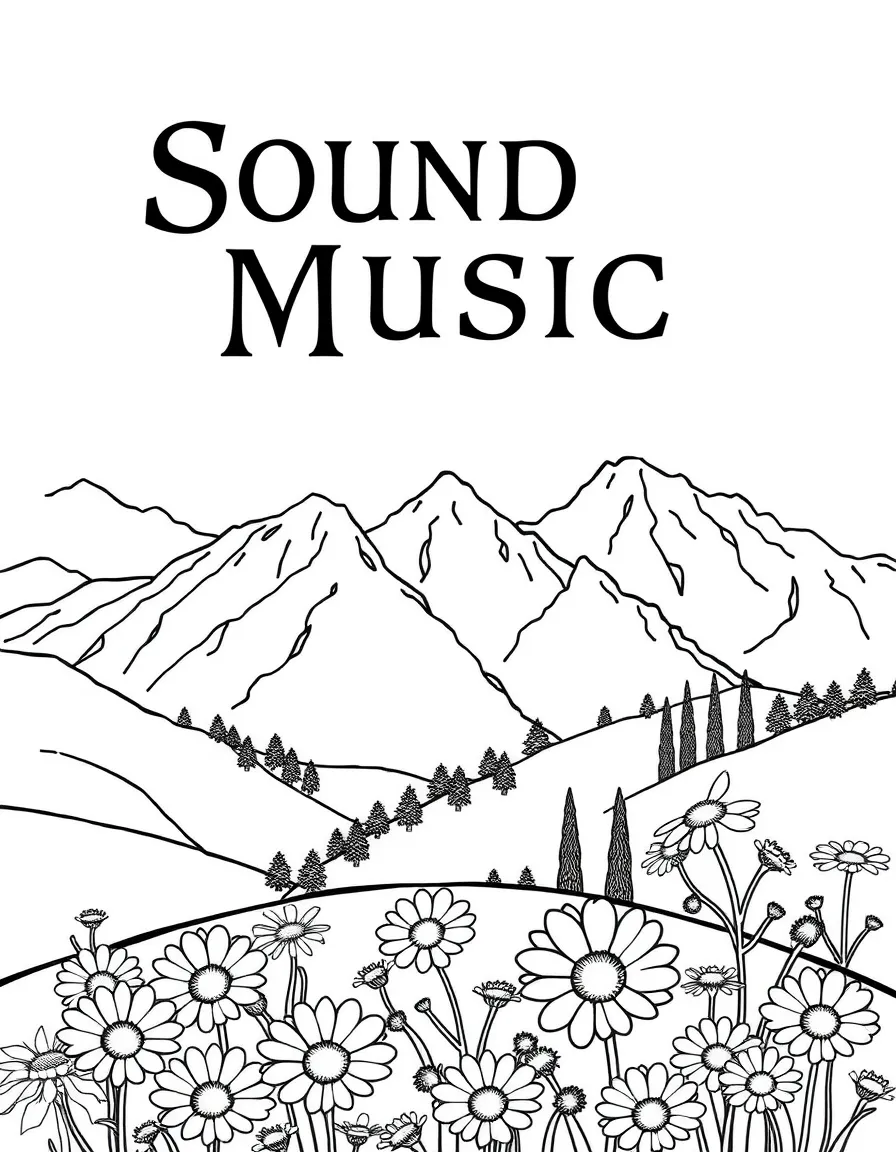 Austria Sound of Music hills with edelweiss
