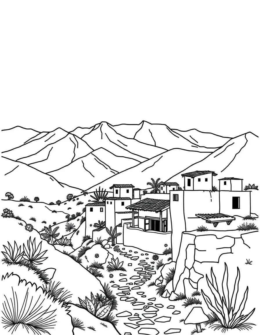 Morocco Atlas Mountains Berber village