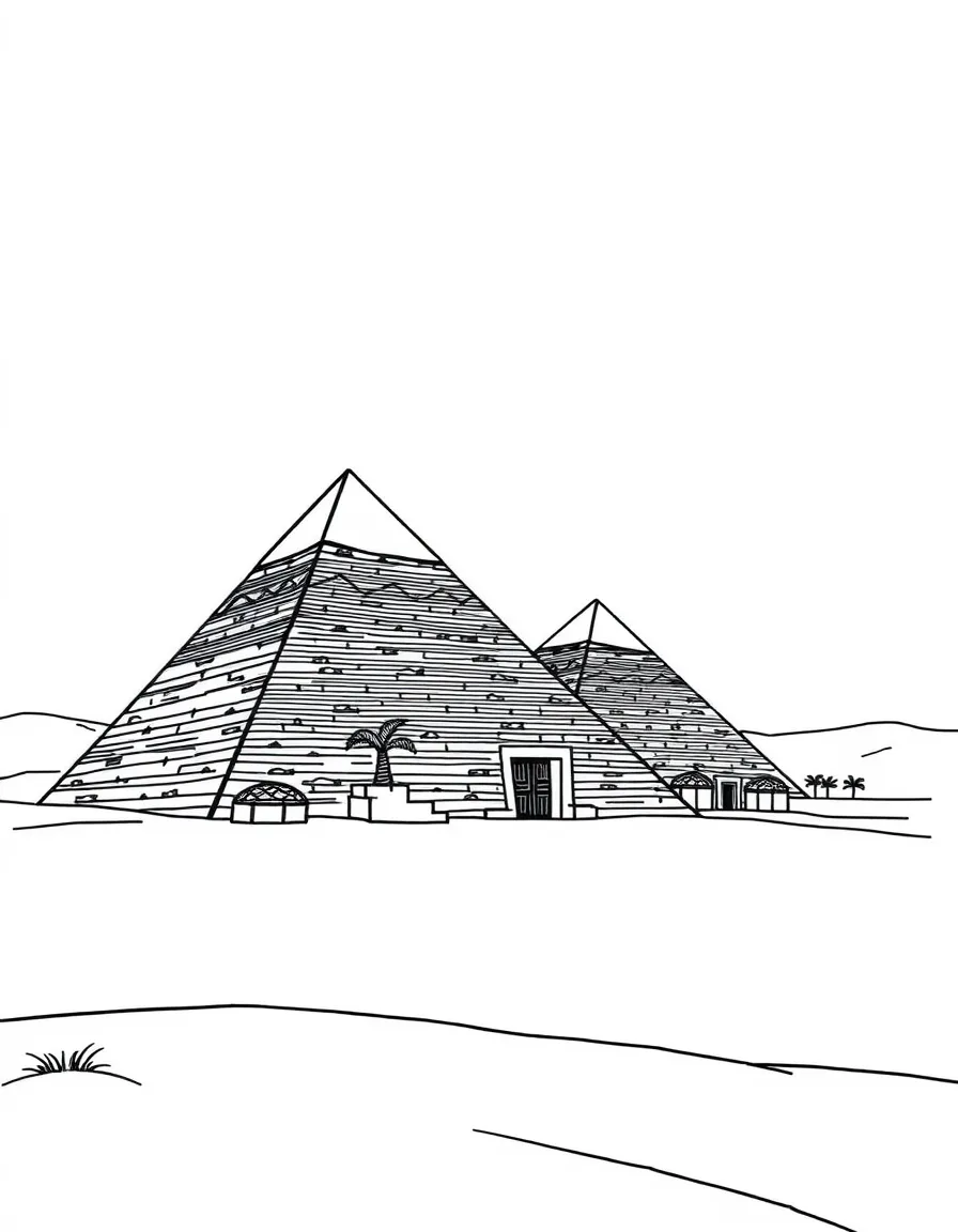 Sudan Nubian pyramids in desert