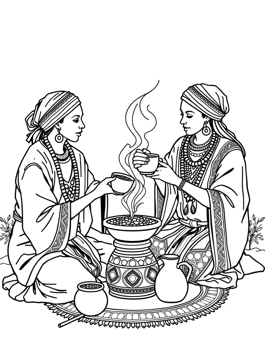 Ethiopia highland coffee ceremony
