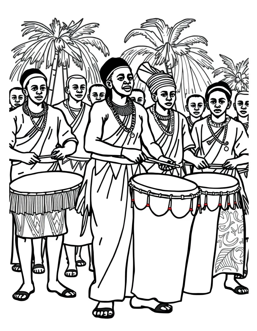 Burundi traditional drumming ceremony