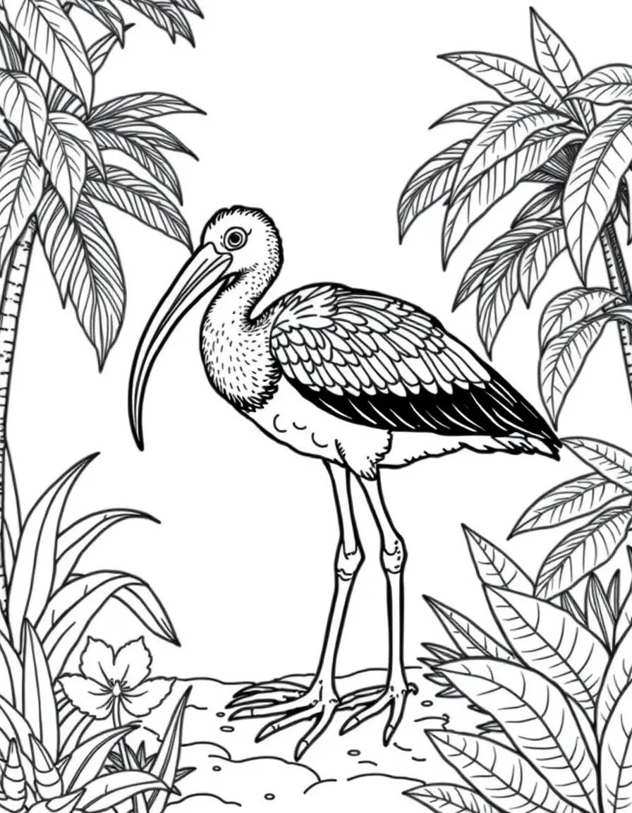 Mauritius dodo bird replica in tropical garden