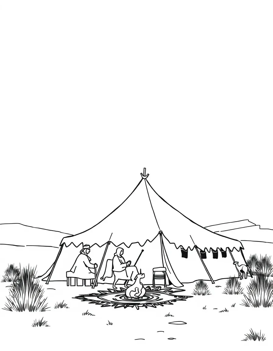 Mauritania Sahara nomad tent camp