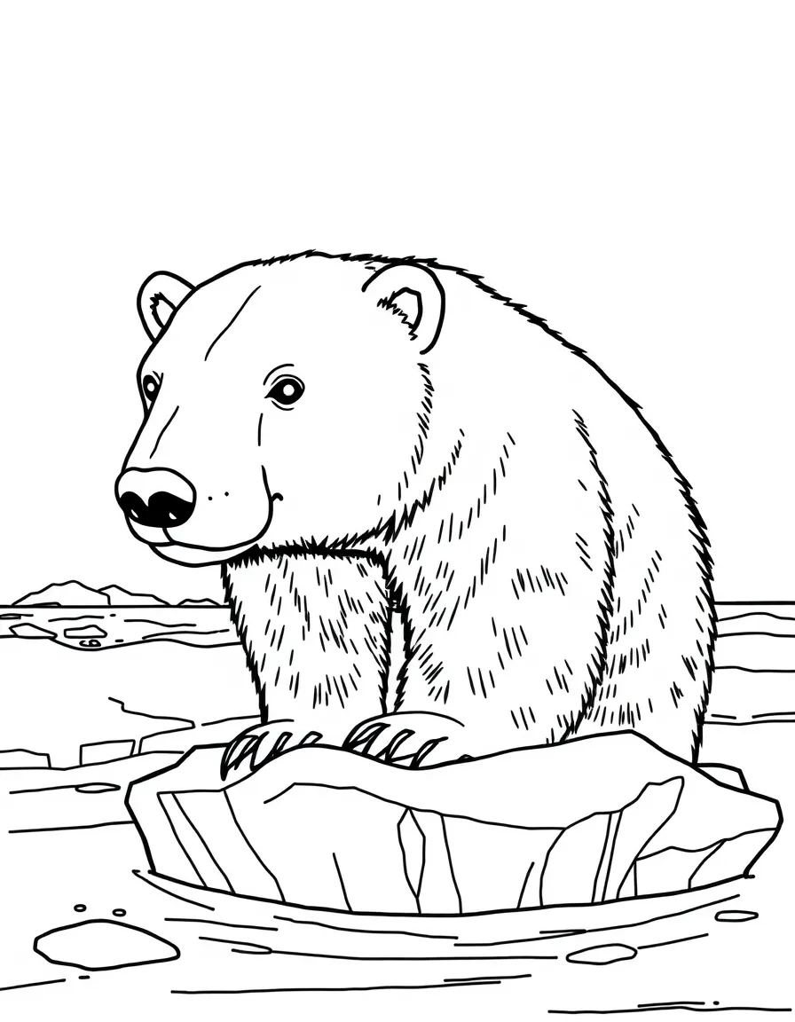 Svalbard polar bear on Arctic ice