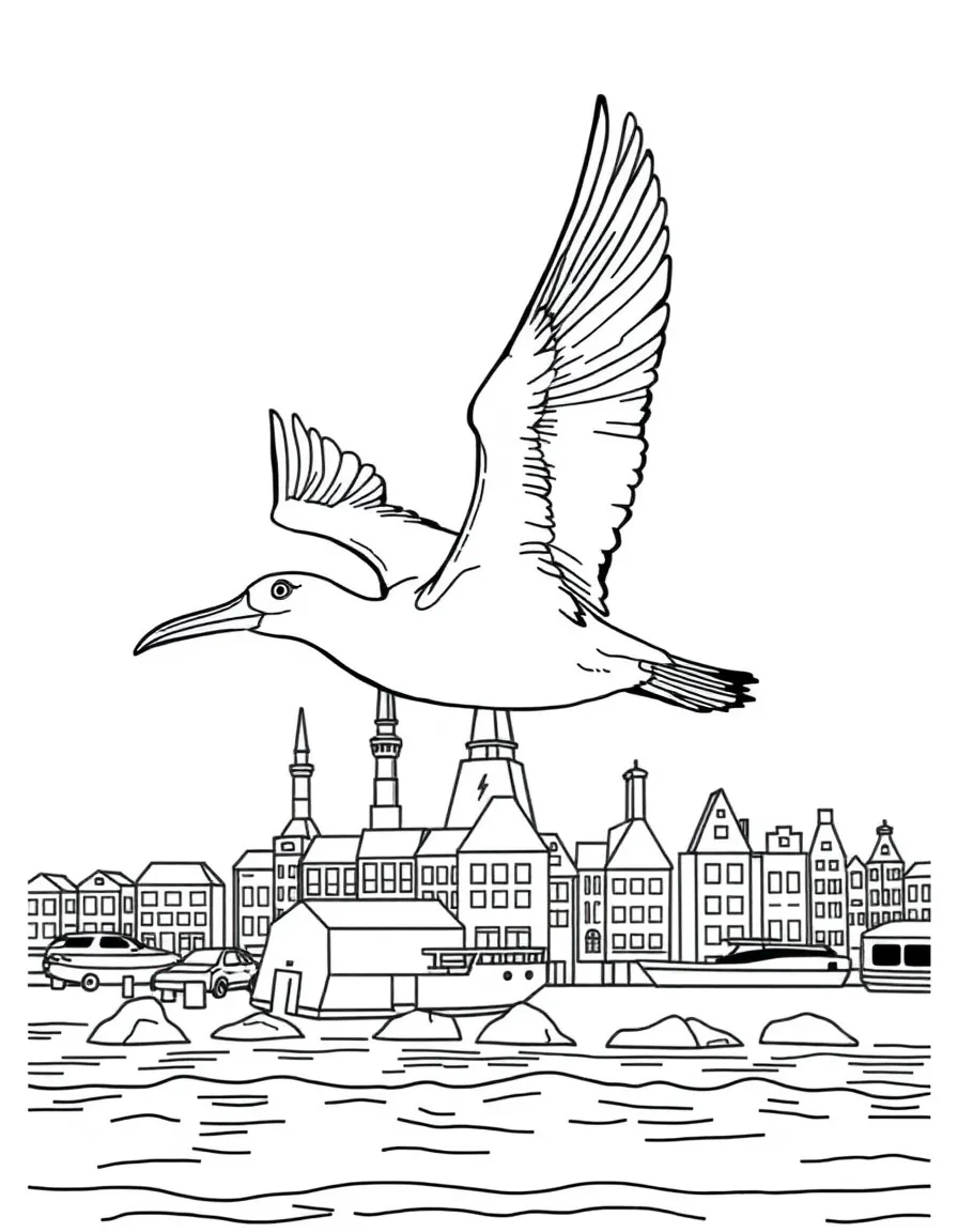 Amsterdam Island wandering albatross soaring