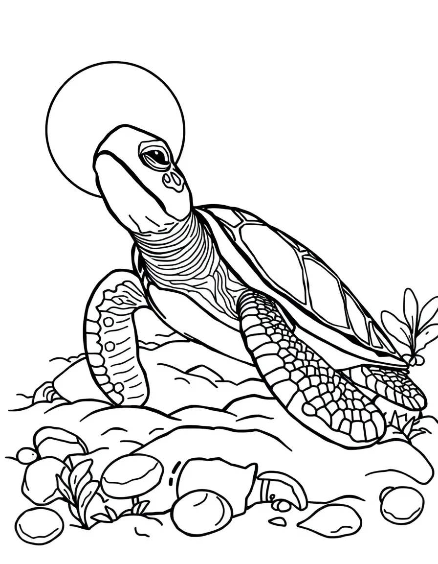 Ascension Island green turtle nesting