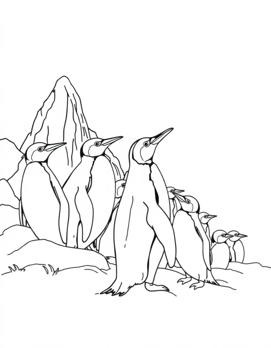 Inaccessible Island rockhopper penguin colony