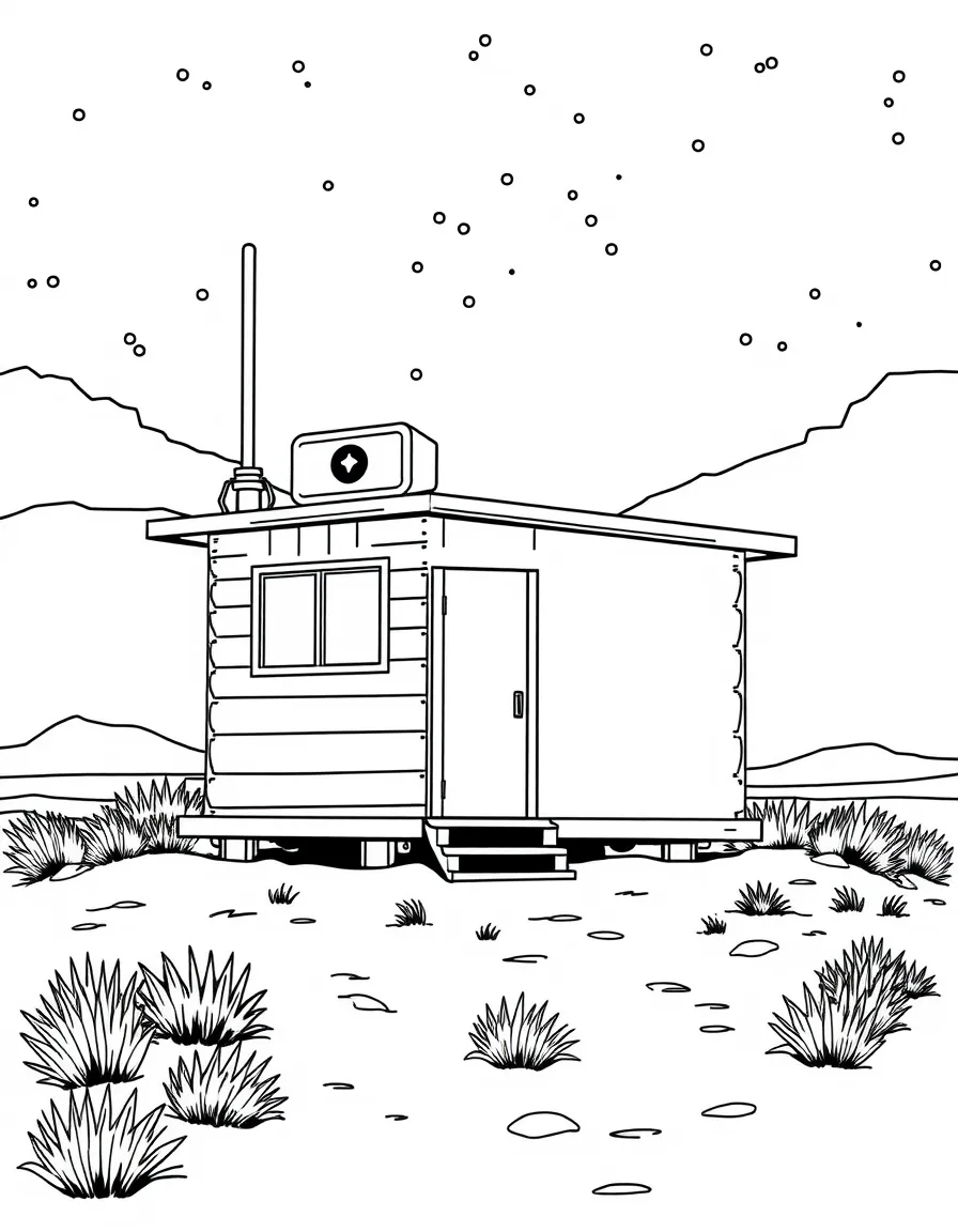 Alex Island remote weather station hut