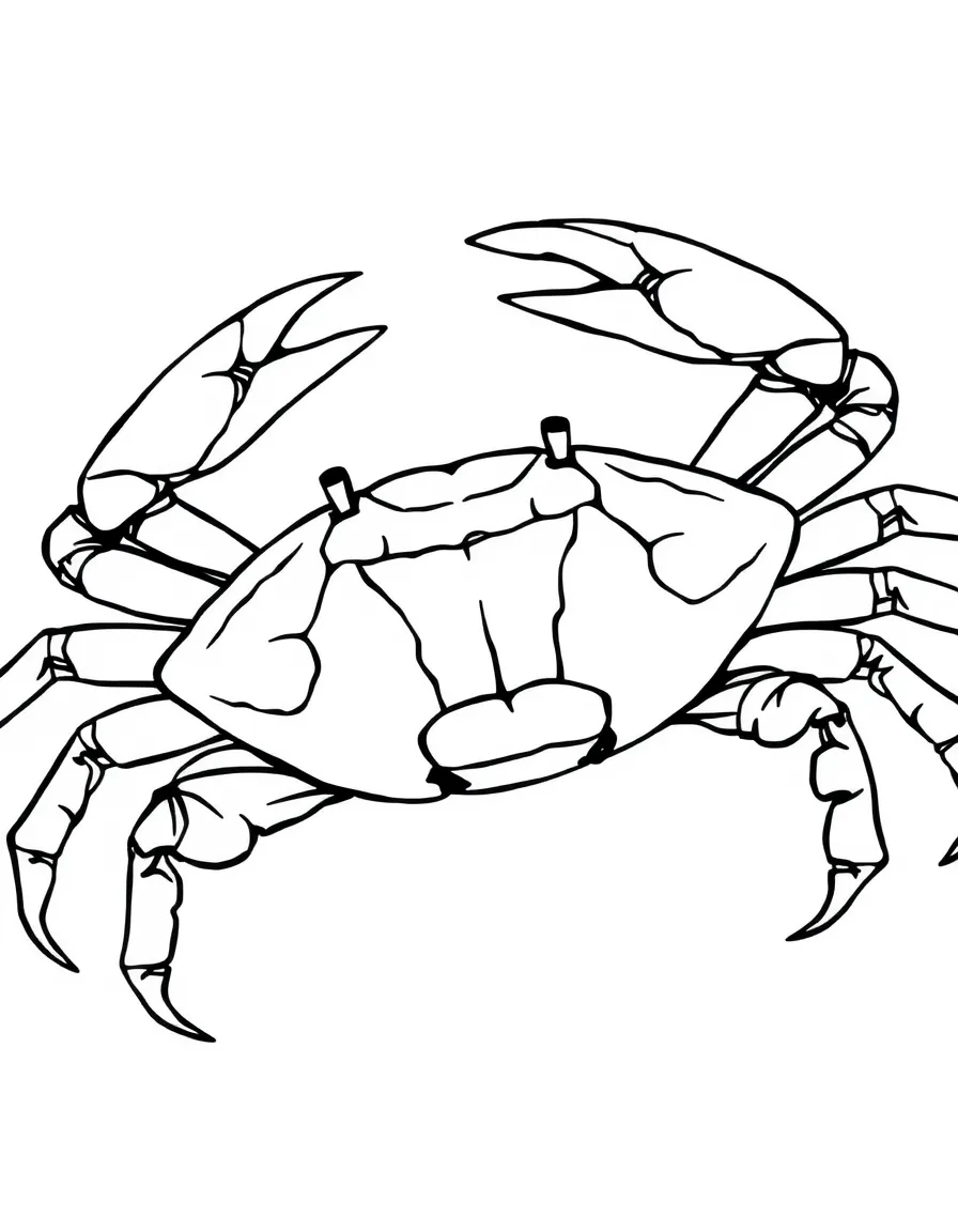 (Maryland) Blue crab with large claws and detailed shell pattern
