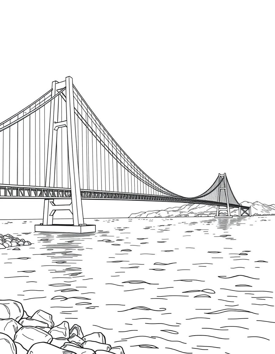 (Maryland) Chesapeake Bay Bridge stretching across the water