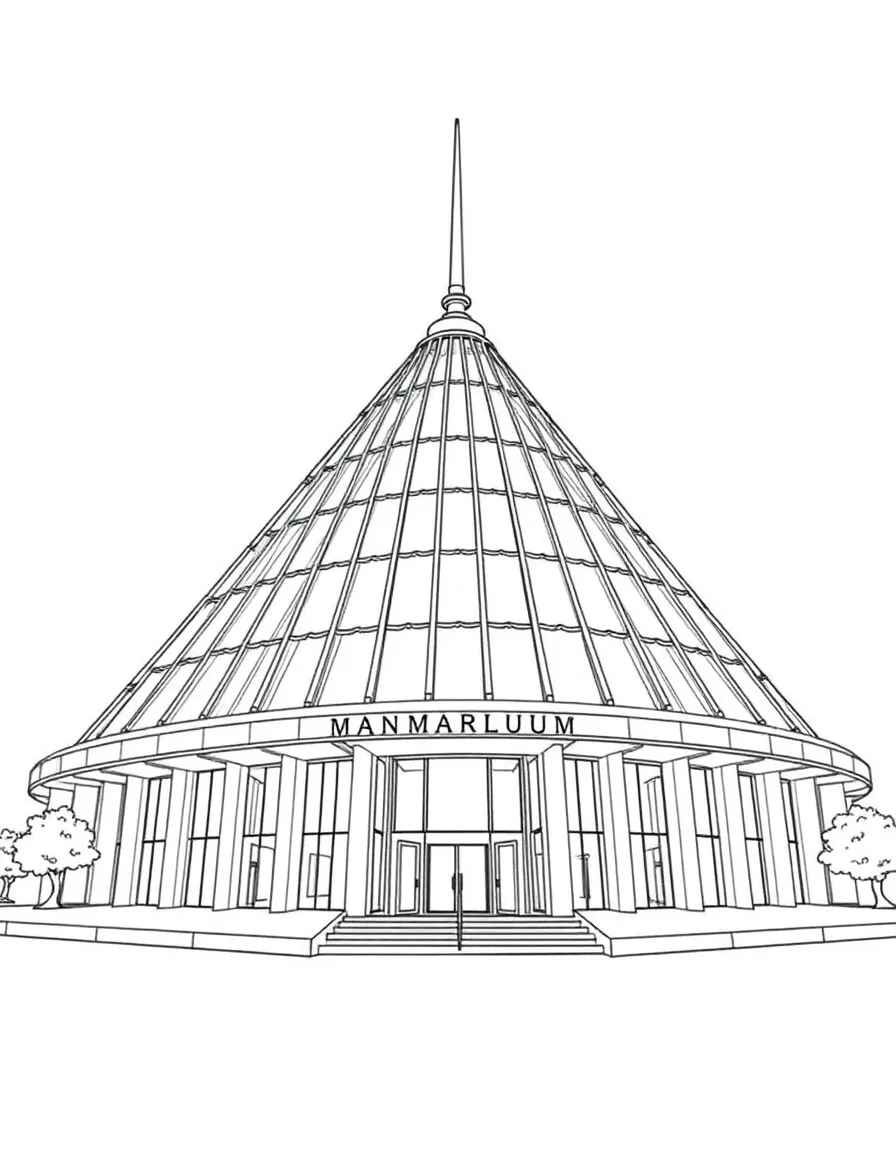 (Maryland) National Aquarium building with its distinctive pyramid shape