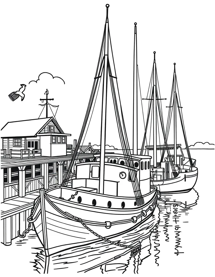 (Maryland) Chesapeake Bay maritime museum with boats