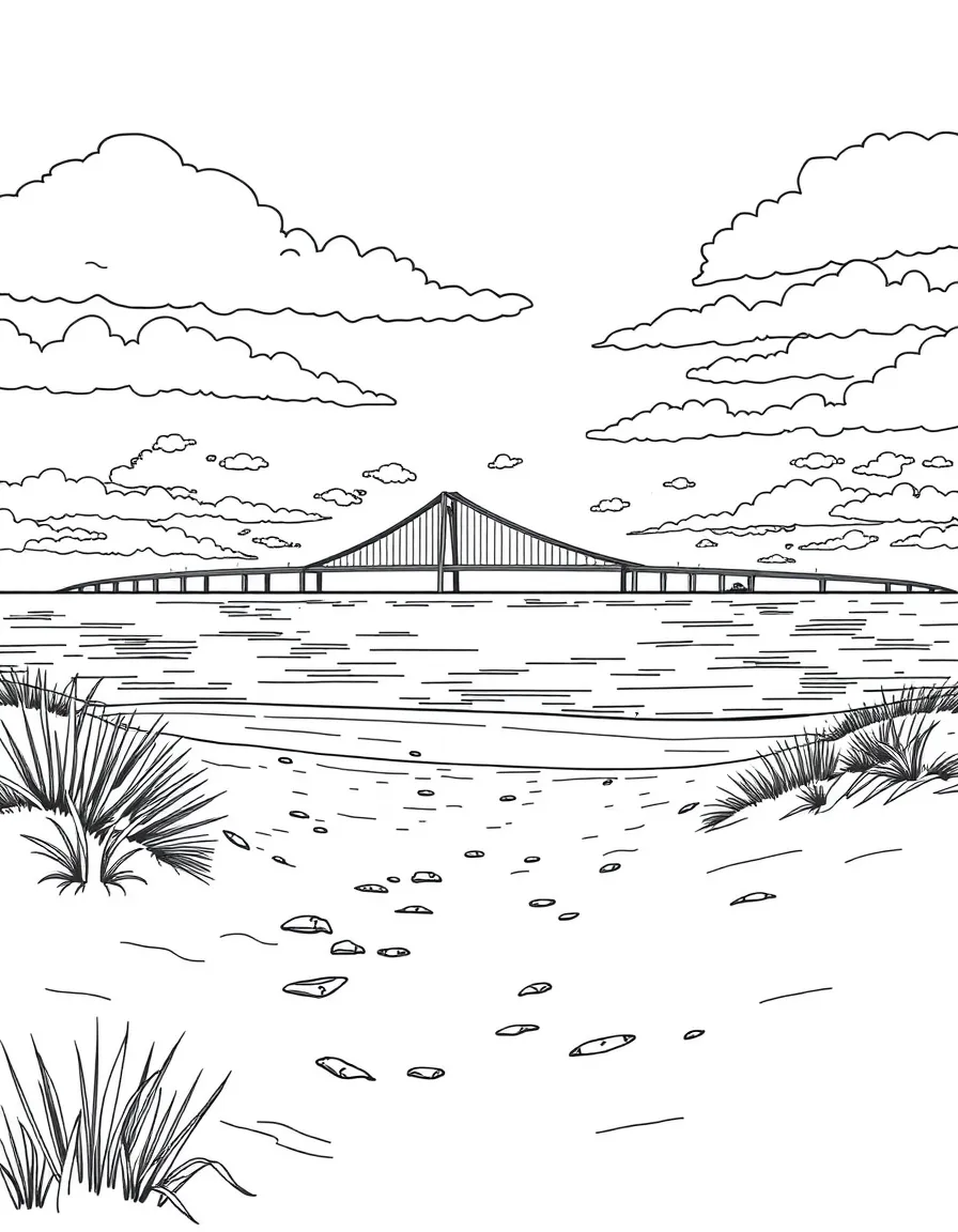 (Maryland) Sandy Point State Park beach with Chesapeake Bay Bridge view