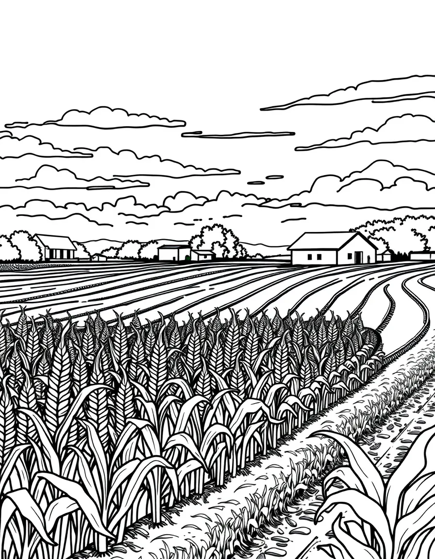 (Maryland) Maryland Eastern Shore farmland with corn fields