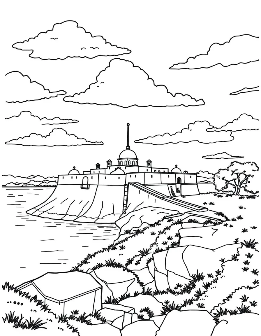 (Maryland) Fort Washington overlooking the Potomac River