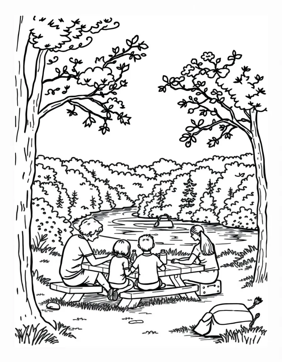 (Maryland) Seneca Creek State Park with families picnicking